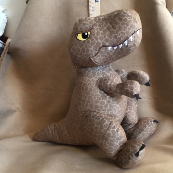 Jurassic World Dominion Tyrannosaurus Rex Brown Plush Dinosaur 13 Inch - Picture 3 of 3
